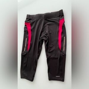 Hind Leggings Size Lg Black Pink Yoga Gym Running Pull On Capri Length Workout